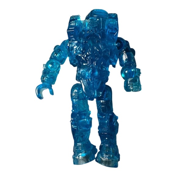 HALO MEGA BLOKS UNSC ACTIVE CAMO SPARTAN RECRUIT BLUE TRANSLUCENT MINI FIGURE - Picture 3 of 5